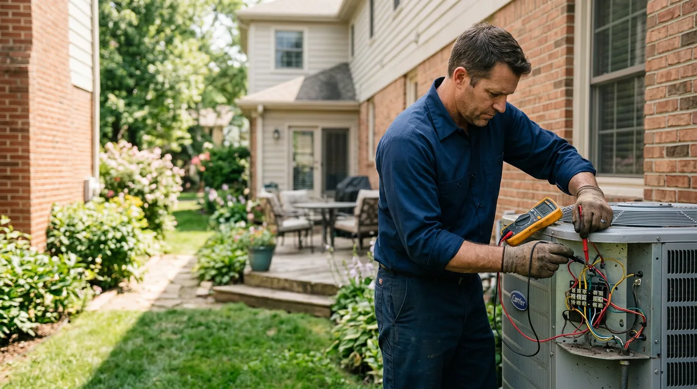 HVAC technician working near Cazenovia, NY